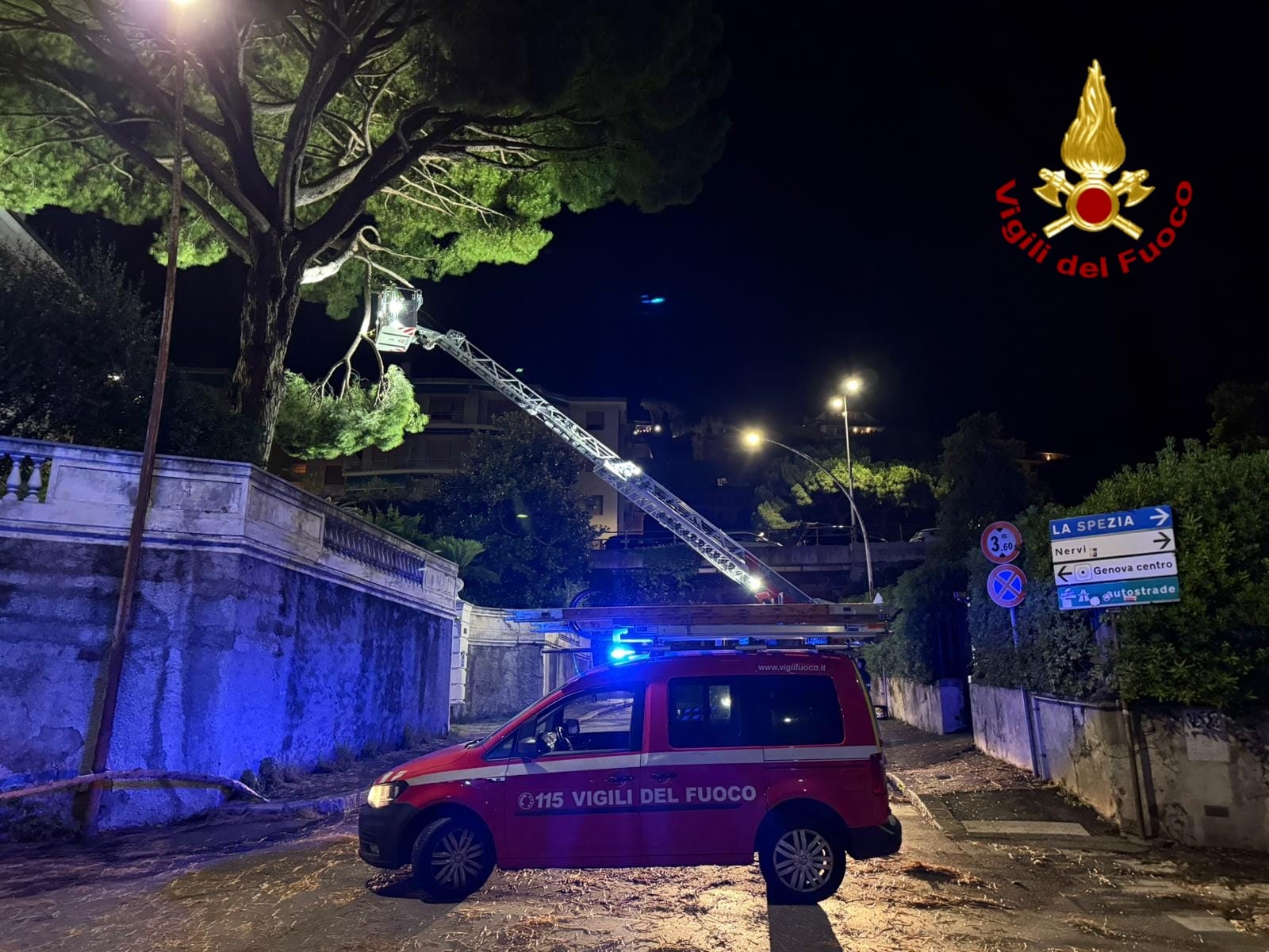Maltempo, numerosi alberi crollati in Val Fontanabuona. Auto finisce nel torrente a Molassana