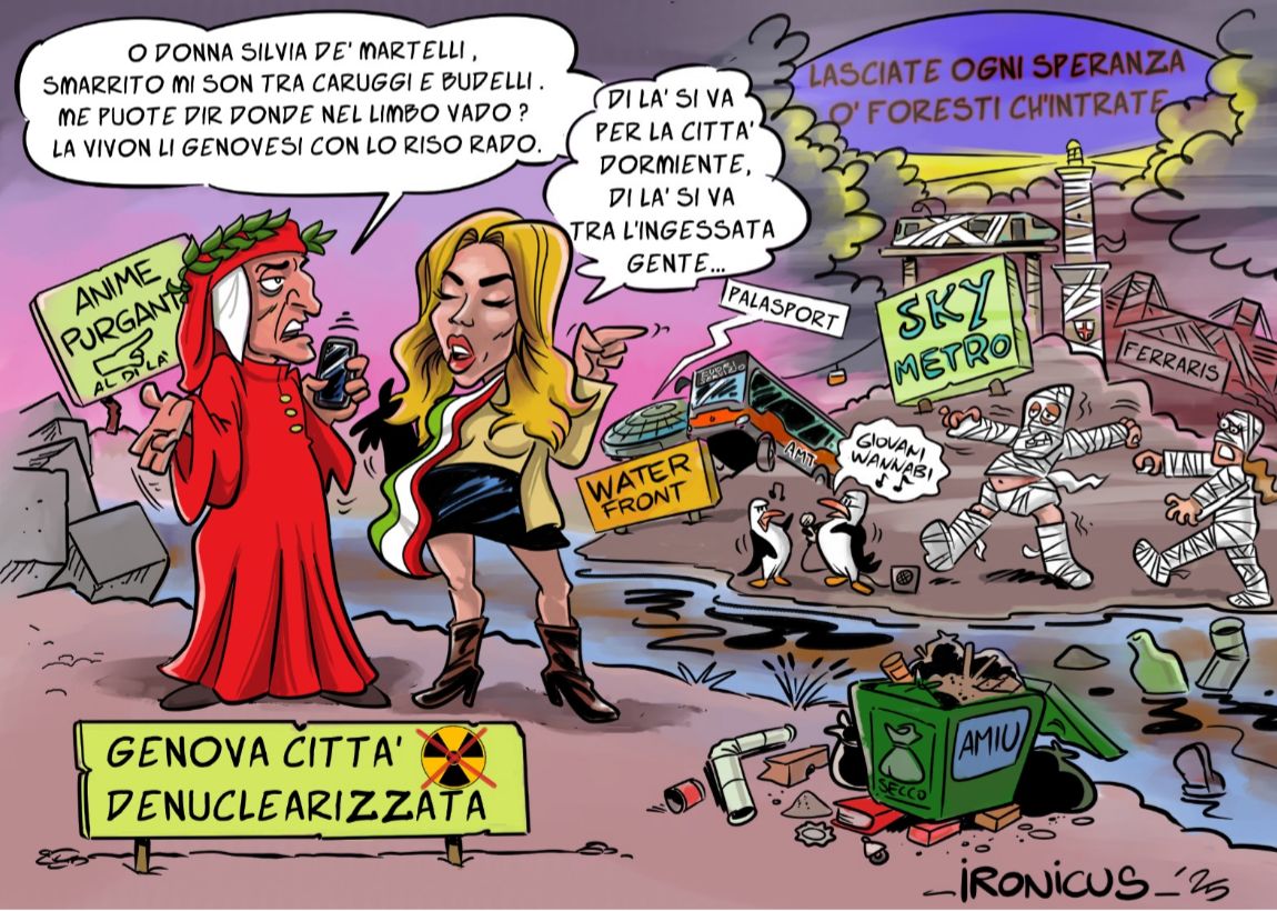 Cartolina da Genova ingessata