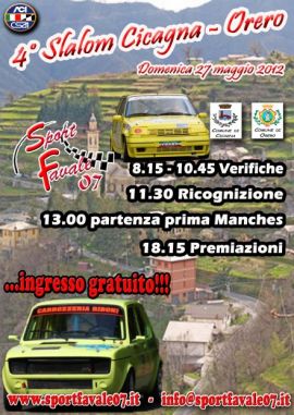 Domenica lo slalom Cicagna-Orero
