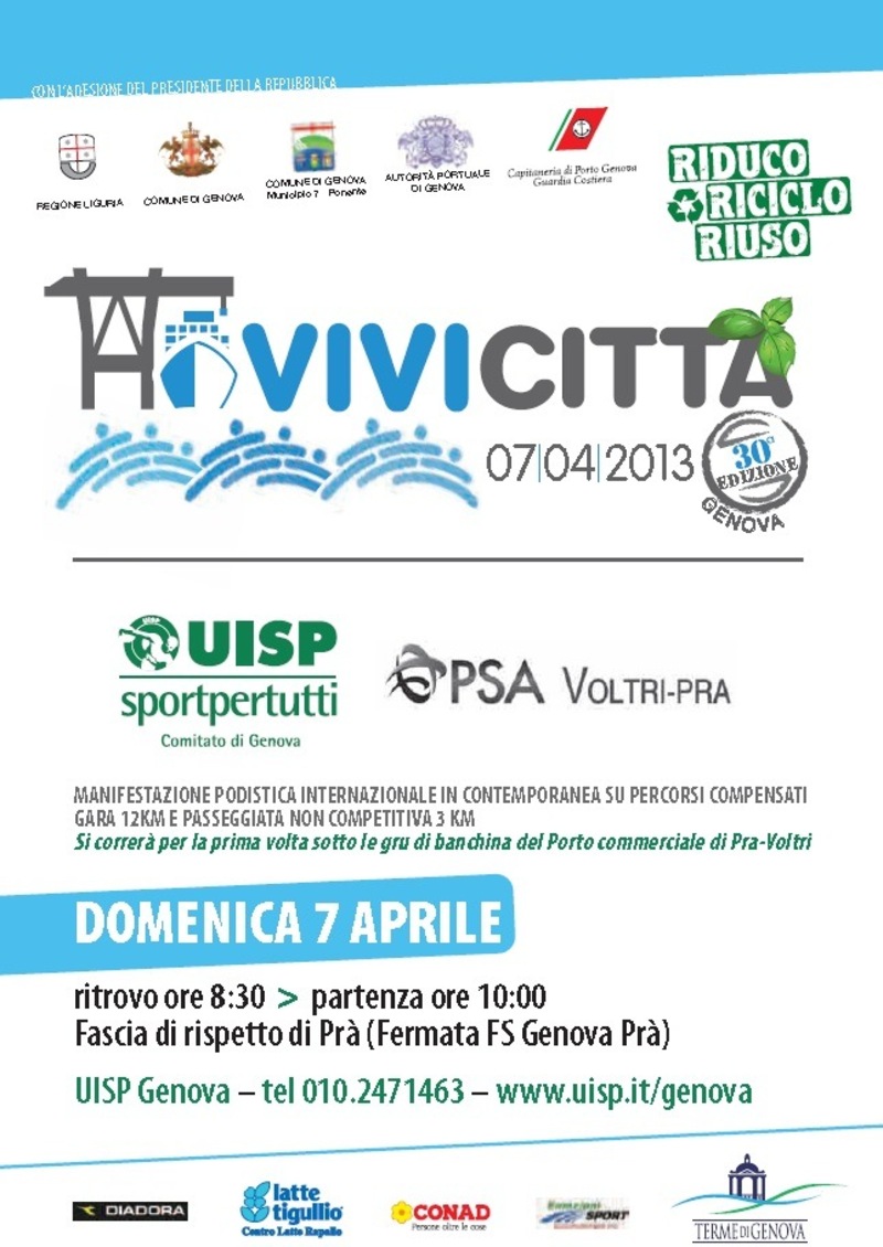 Vivicittà 2013, ecco le modalità di iscrizione