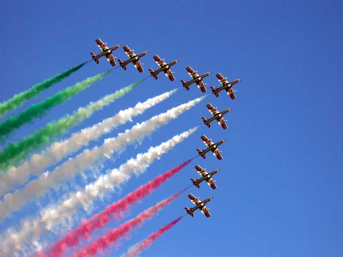 Arrivate al Panero le Frecce Tricolori, domenica l'airshow