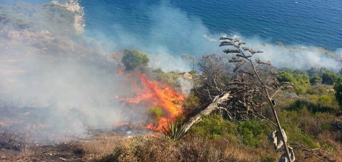 Nuovo incendio a Ventimiglia, chiusa per alcune ore la ferrovia al confine francese