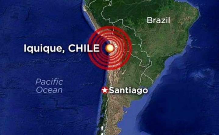 Un forte terremoto ha interessato l'area del Pacifico di fronte al centro del Cile