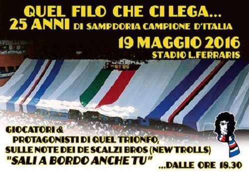 Sampdoria, 25esimo anniversario dello scudetto: cresce l'attesa per la festa degli Ultras