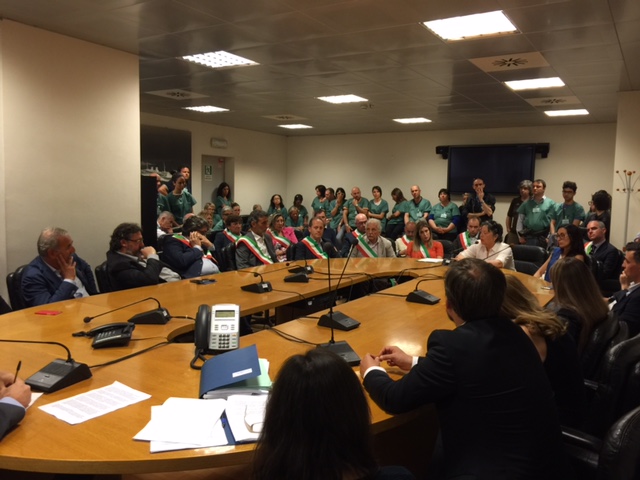 La protesta dei lavoratori di Gsl arriva in Regione: 