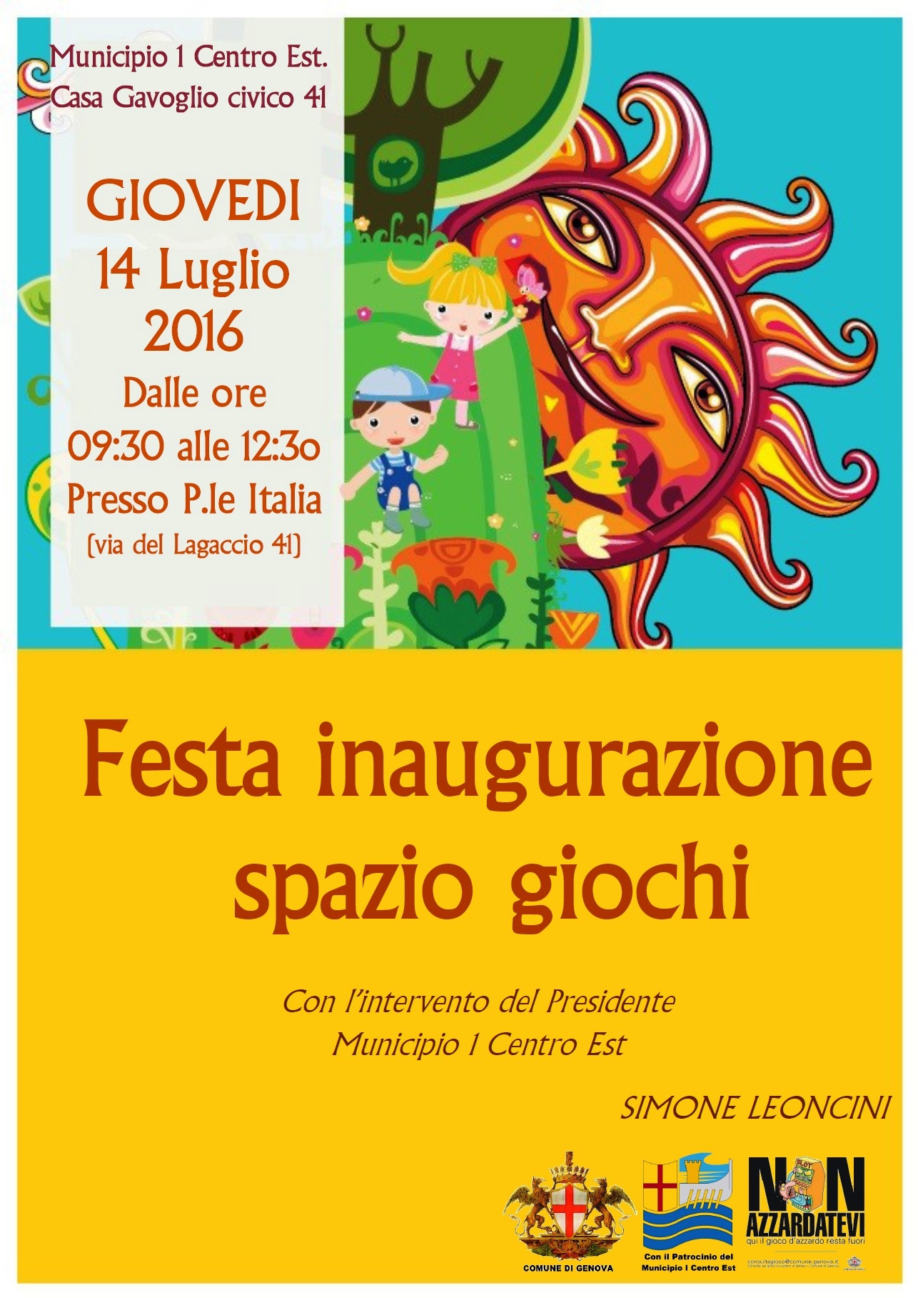 Nasce il nuovo spazio giochi del Lagaccio