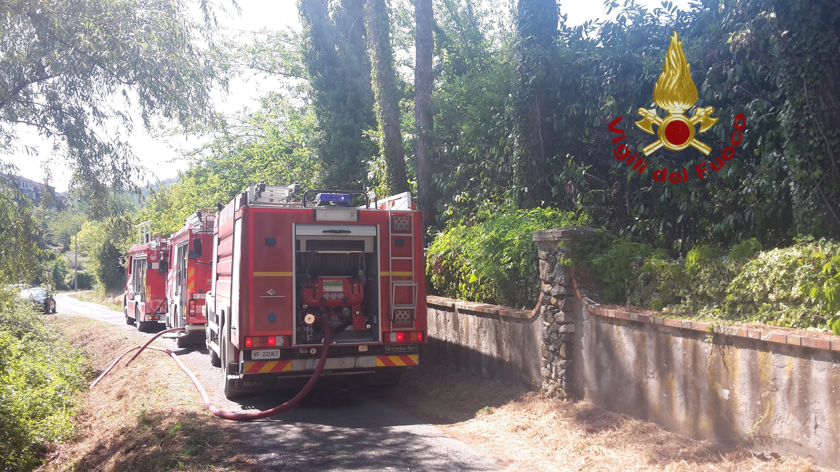 Incendio in una villetta di Beverino, illesi due anziani 