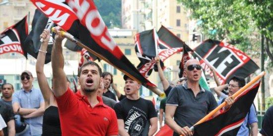 Imbrattata la sede di Forza Nuova: scritte gialle in via Orlando