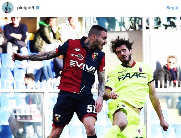 Genoa, Pinilla su  Instagram: 
