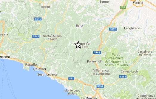 Scossa di terremoto di magnitudo 3.3 tra Liguria, Emilia Romagna e Toscana