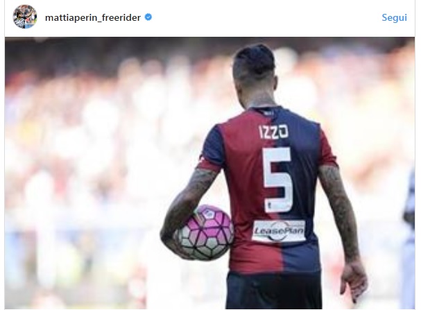 Genoa, Perin su Instagram a Izzo: 