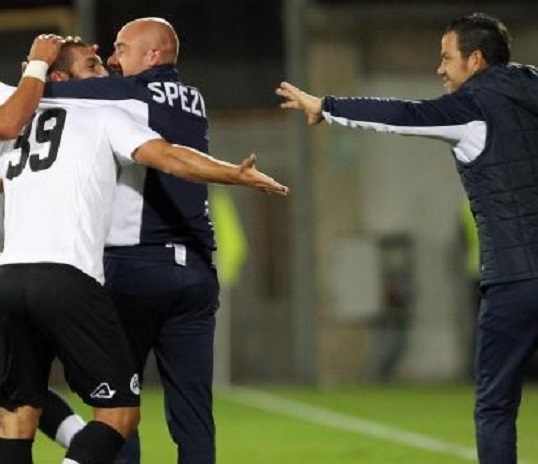 Spezia, Gallo festeggia il successo col Novara: 