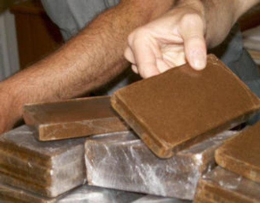 Trasporta 150 chili di hashish in Francia, il cane antidroga impazzisce