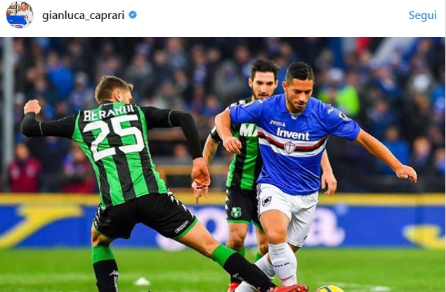 Sampdoria, Caprari in vista del Napoli: 