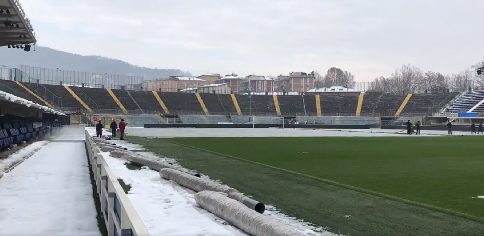 Sampdoria, neve su Bergamo ma la sfida con l'Atalanta non sembra a rischio 