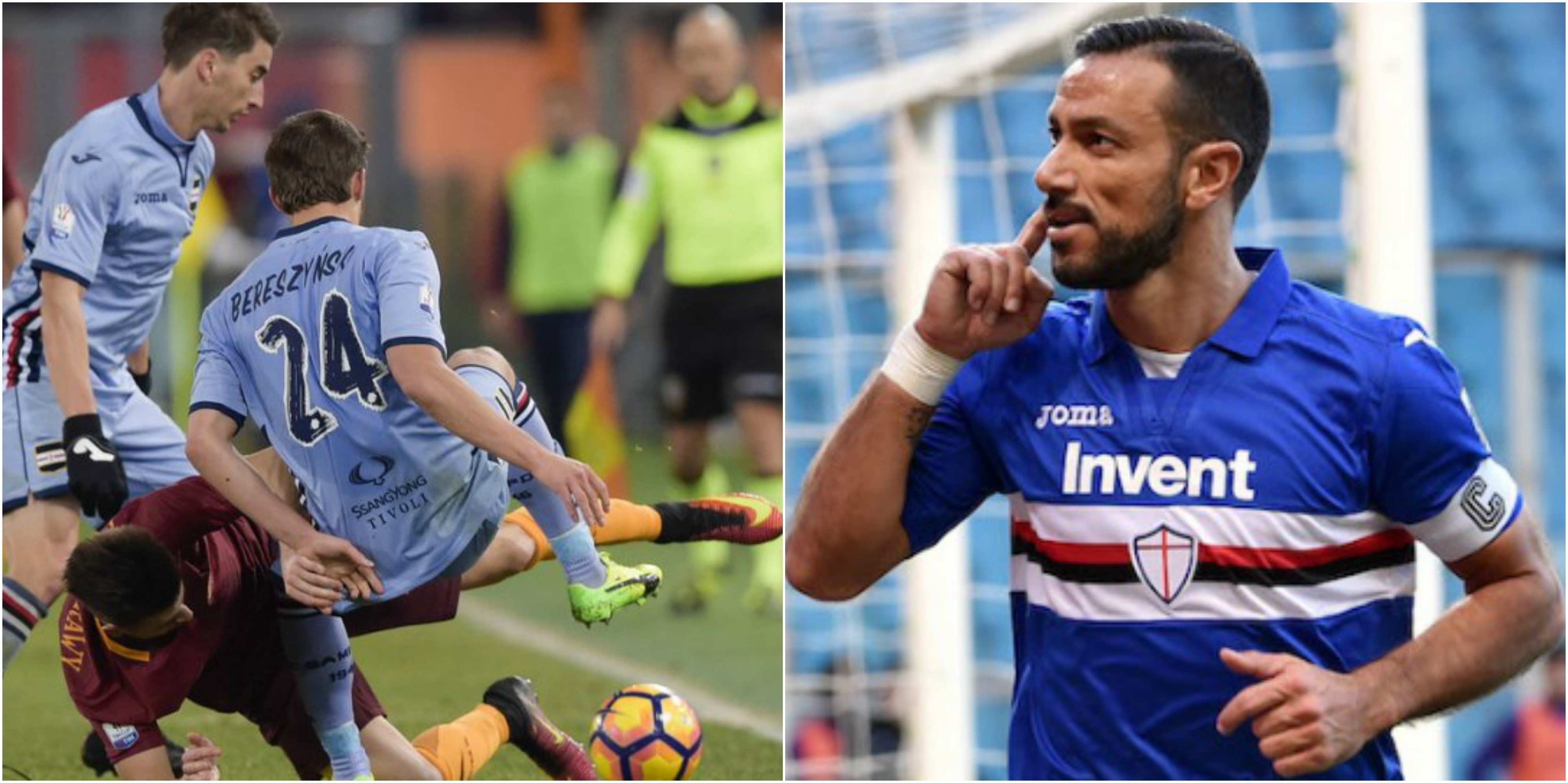 Sampdoria, Bereszynski e Quagliarella sono in forte dubbio per il Chievo