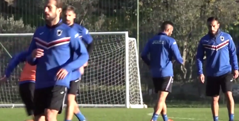Sampdoria, squadra subito in campo per la sfida di domenica con la Lazio 
