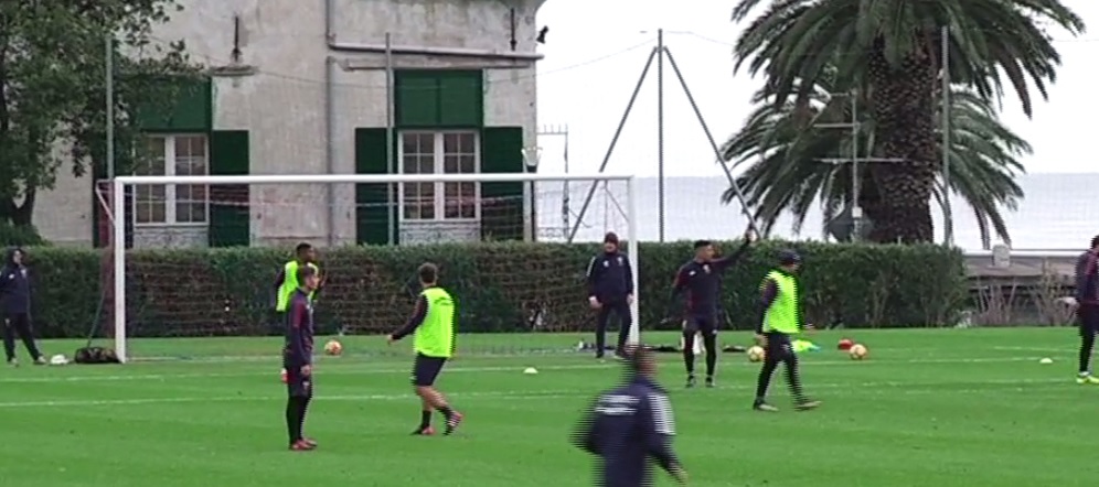 Genoa, Laxalt e Pedro Pereira continuano il lavoro di recupero 
