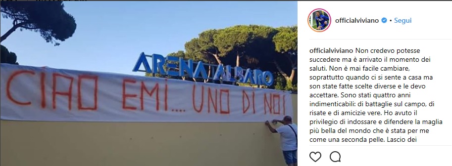 Viviano saluta la Sampdoria: 
