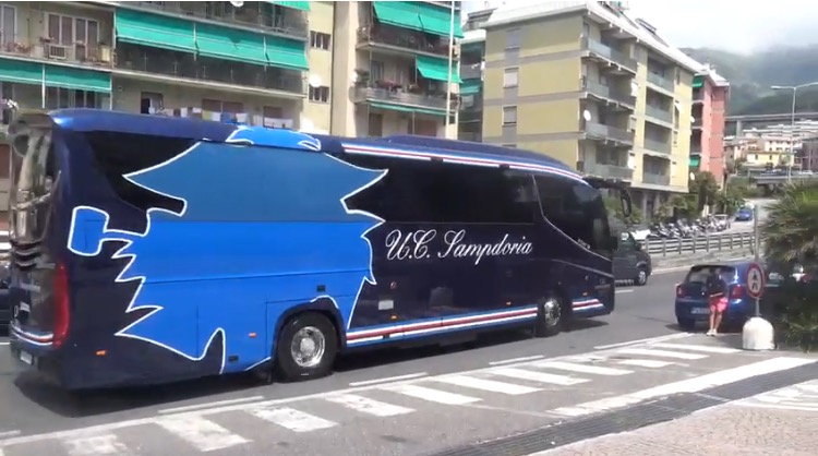 Sampdoria, 27 convocati per il ritiro. La squadra è partita alle 14 per Ponte di Legno