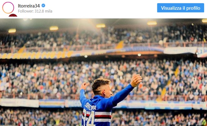 Torreira saluta la Sampdoria: 