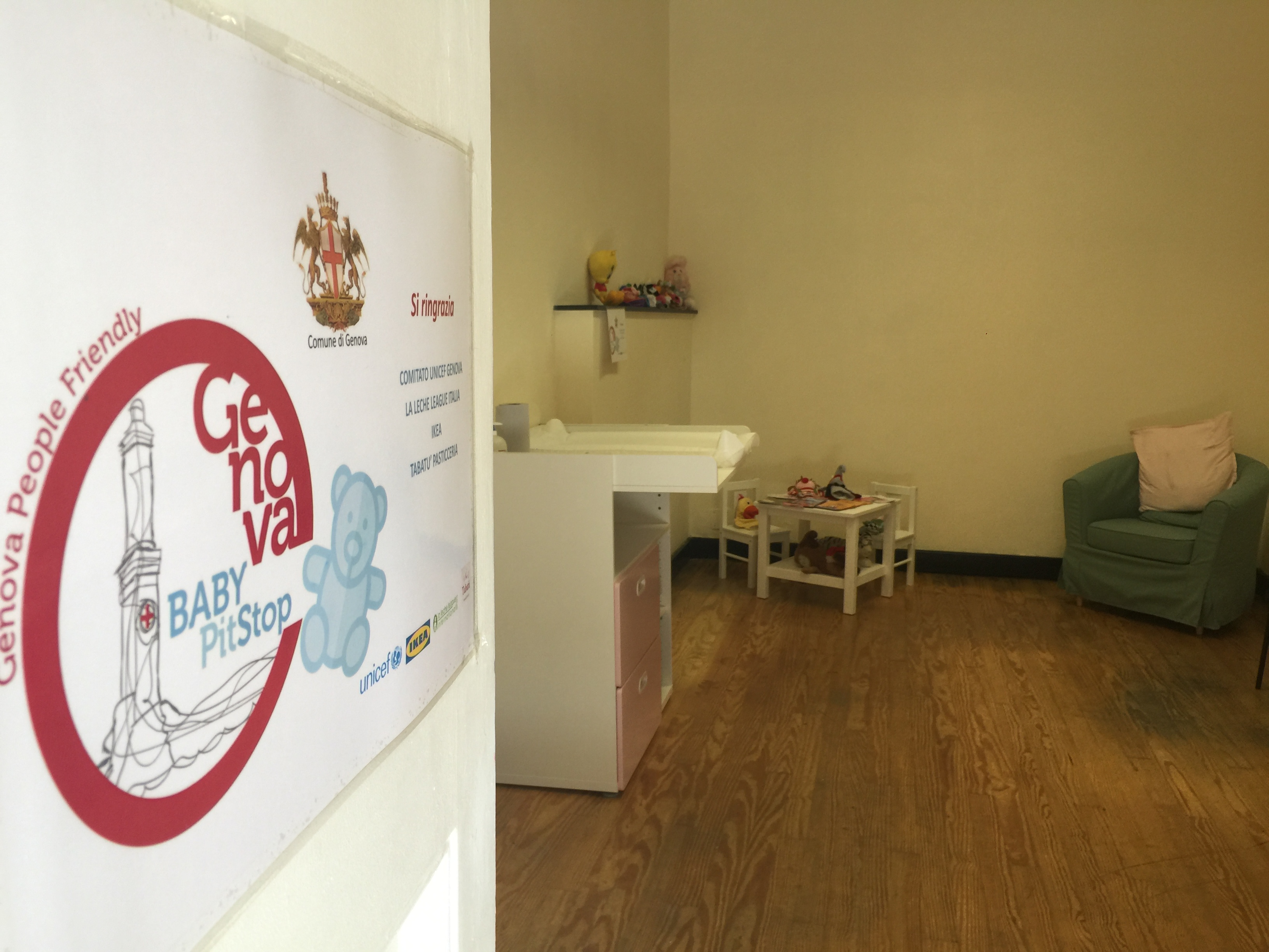 Città e infanzia, a Palazzo Tursi ecco il primo 'baby pitstop'