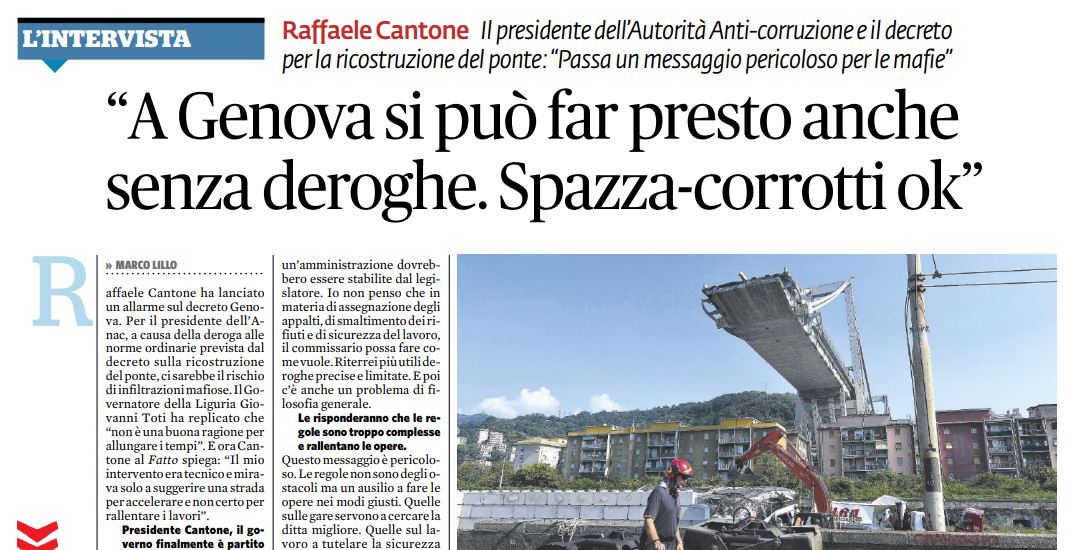 Cantone ribadisce: 
