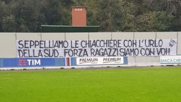 Striscione degli Ultras a Bogliasco: 