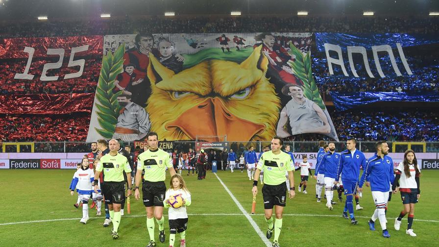 Il Derby di Genova si giocherà lunedì 15 aprile alle 20,30