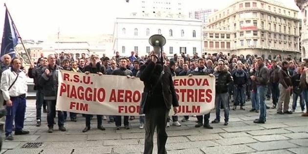 Piaggio Aero, mercoledì i lavoratori genovesi in sciopero