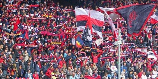 Tifiosi rossoblù, corteo motorizzato per Chiavari via Fontanabuona