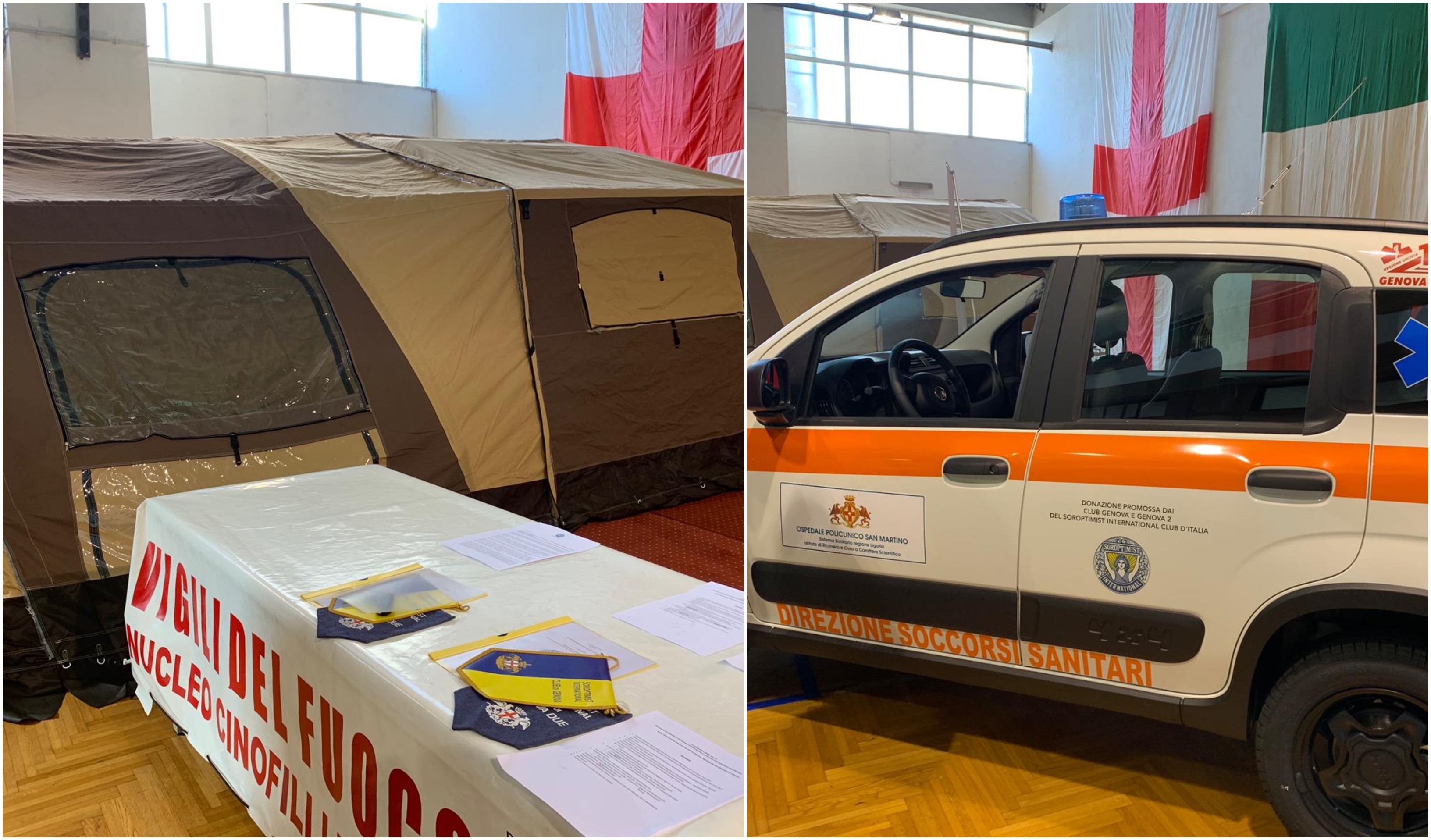 Auto medica e tenda da campo, la doppia donazione del Soroptimist club
