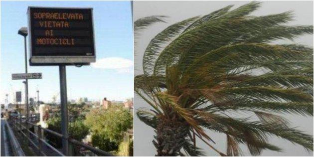 Maltempo, vento di burrasca forte a Genova: stop alle moto in Sopraelevata 
