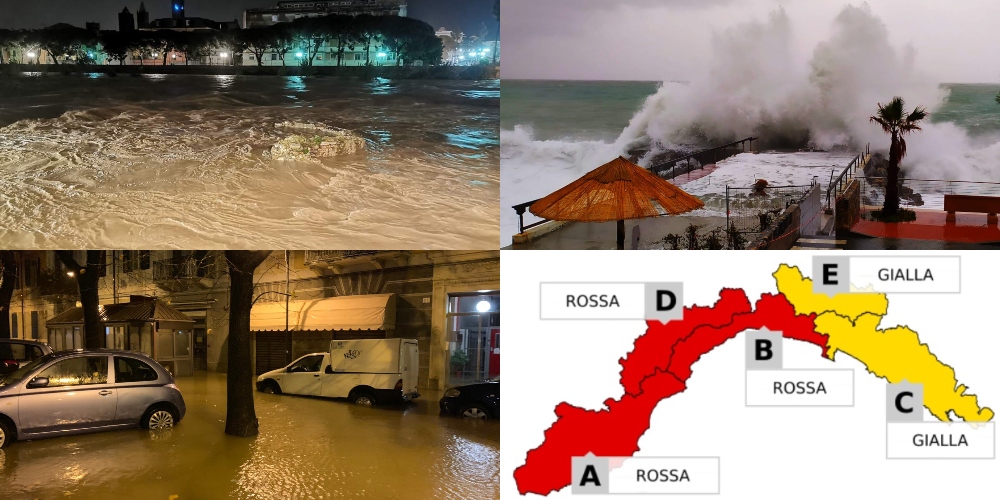 Liguria martoriata dal maltempo: frane, allagamenti, sfollati e isolati. Allerta rossa prolungata, Primocanale in diretta