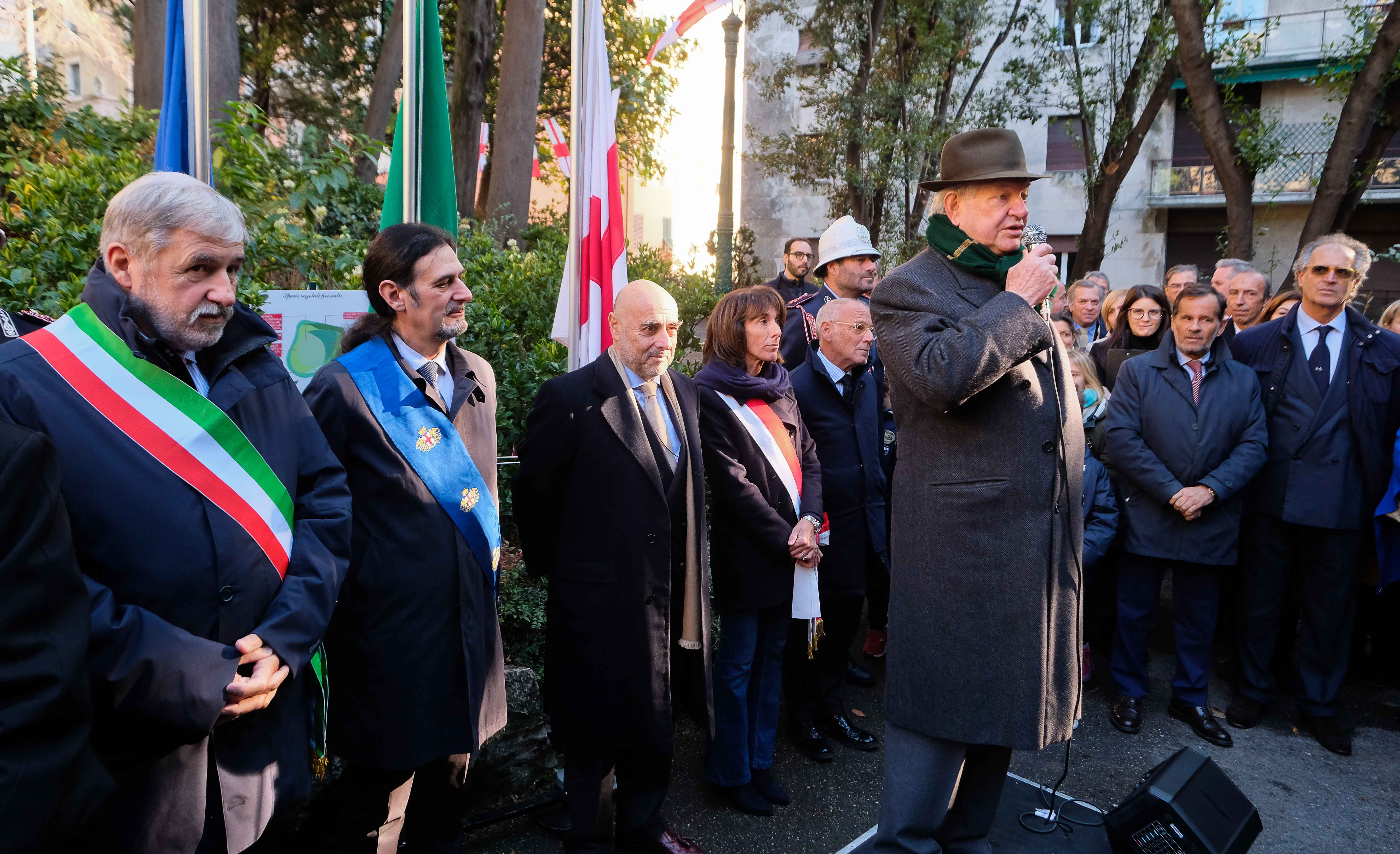 Inaugurati a Genova i giardini in onore di Jack Clerici, storico imprenditore 