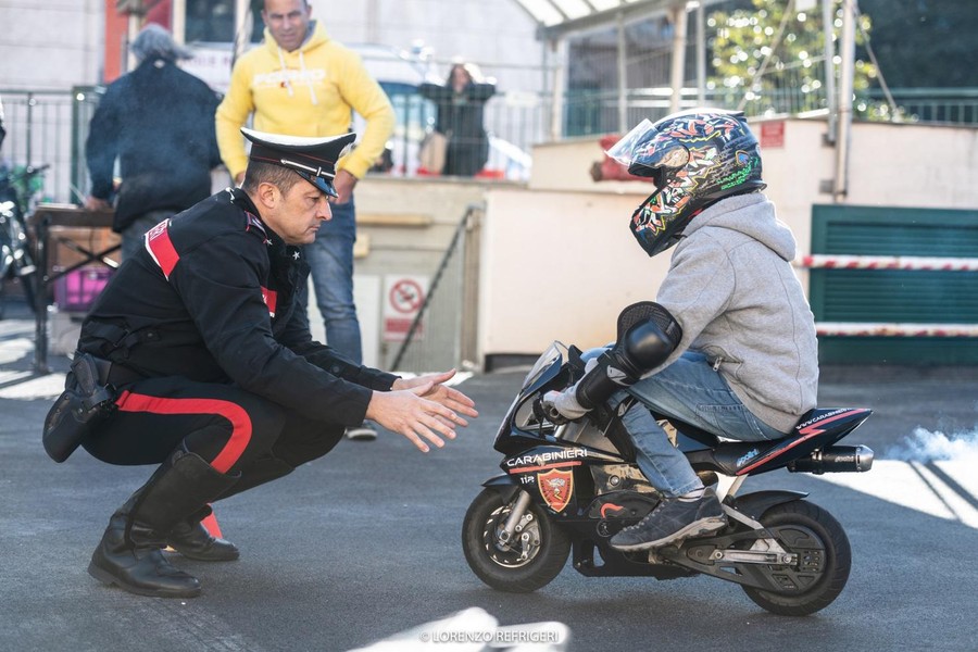 Genova, motocross (elettrico) e doni per i baby pazienti dell'ospedale Gaslini