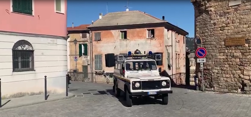 Coronavirus, a Imperia la protezione civile diffonde le note dell'inno d'Italia