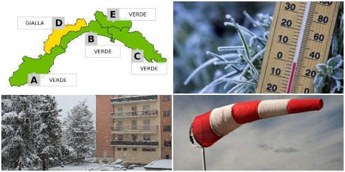 Maltempo, scatta l'allerta gialla per neve nell'entroterra di Genova e Savona