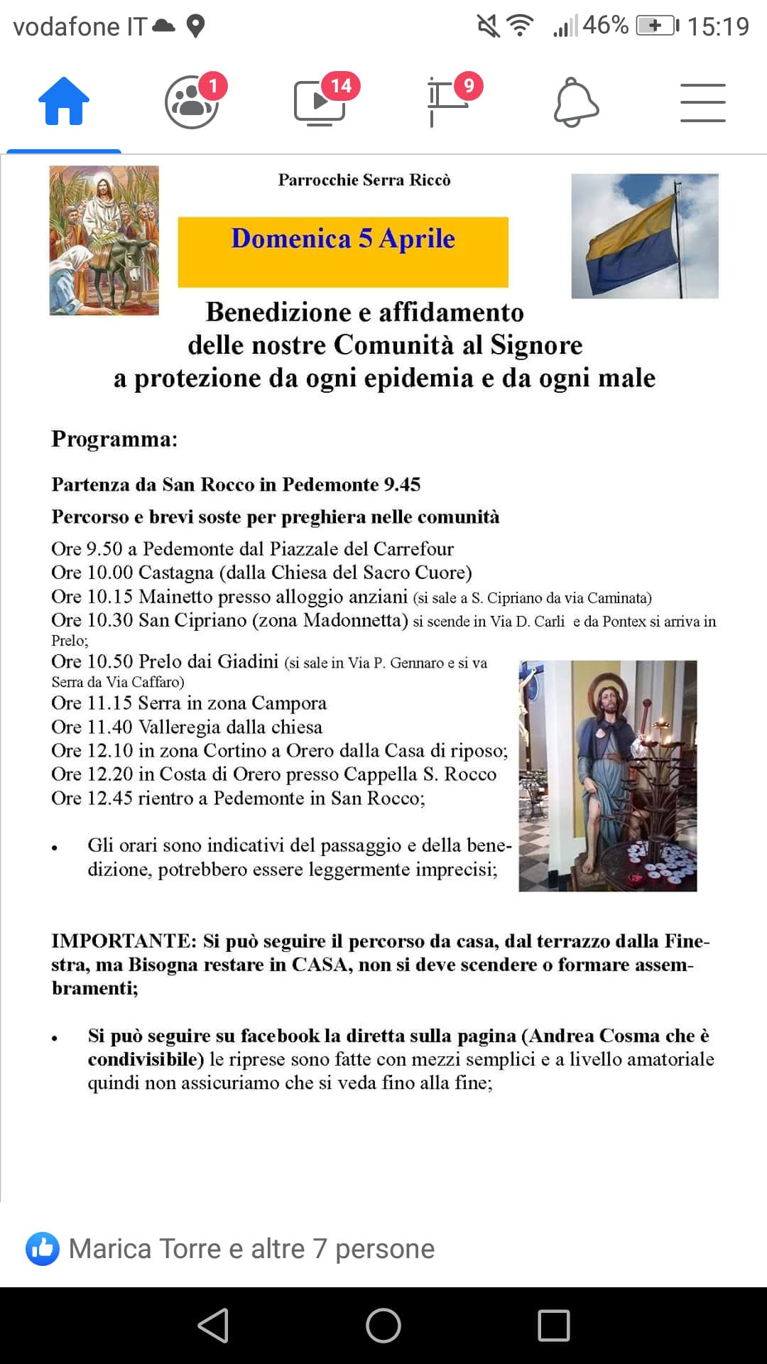 Coronavirus, il parroco porta tra le strade San Rocco: 