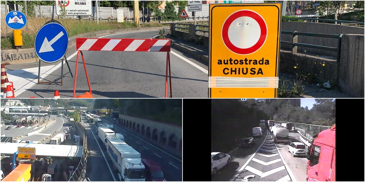 Autostrade caos, slitta riapertura Genova Est e chiude anche l'allacciamento A7/A12