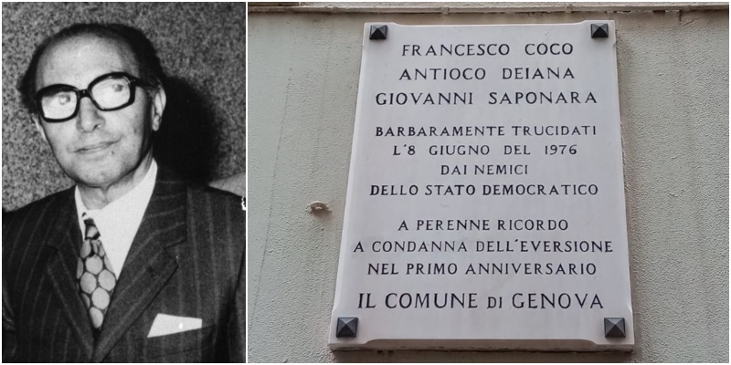 Quarantaquattro anni fa le Br uccisero a Genova il procuratore Coco e la sua scorta