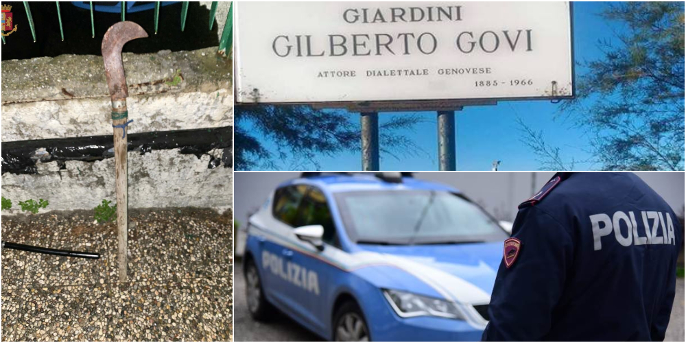 Si riparano dalla pioggia ai giardini Govi, quattro giovani aggrediti con una roncola