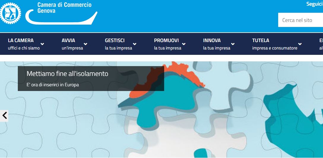 La Camera di Commercio di Genova lancia il nuovo sito web