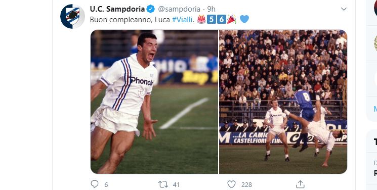 Vialli fa 56, i tifosi della Sampdoria lo festeggiano con migliaia di auguri
