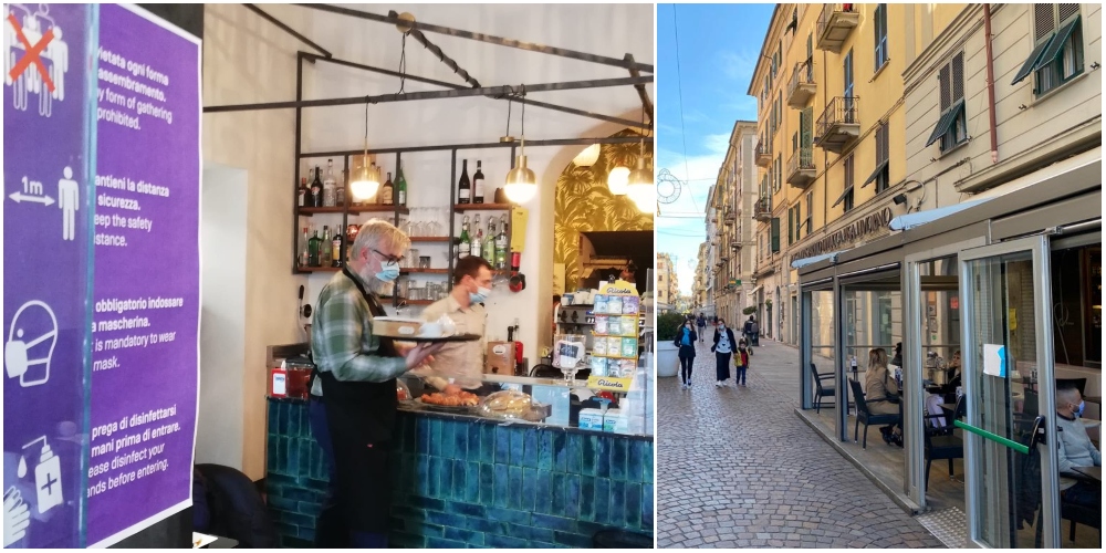 Primo giorno di zona gialla, i liguri scelgono colazione al bar e pranzo al ristorante