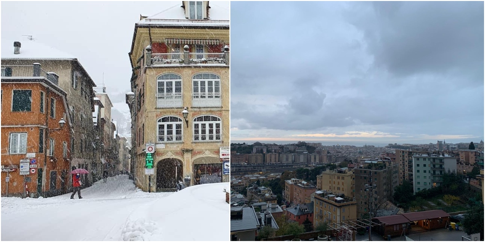 Liguria, finisce l'allerta meteo per neve e pioggia ma è ancora maltempo 