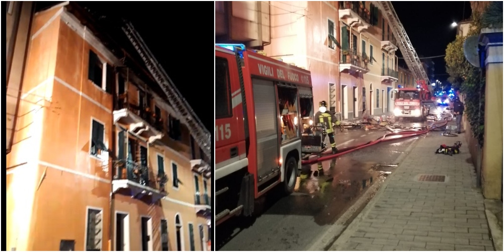 Incendio abitazione a Diano Marina, paura per una bombola del gas: residenti sfollati