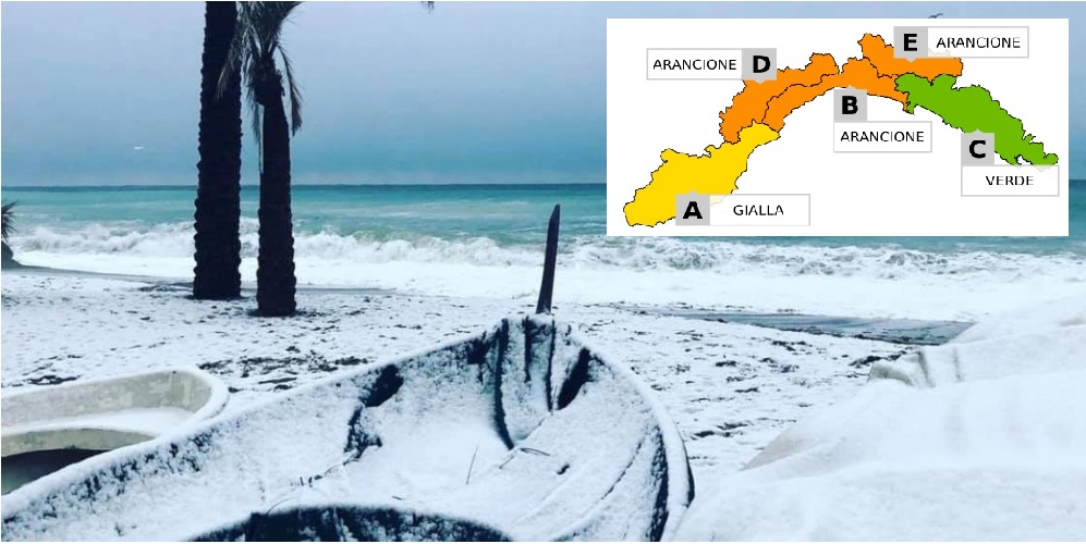 Allerta meteo per neve in Liguria domani. Primocanale in diretta dalle 12