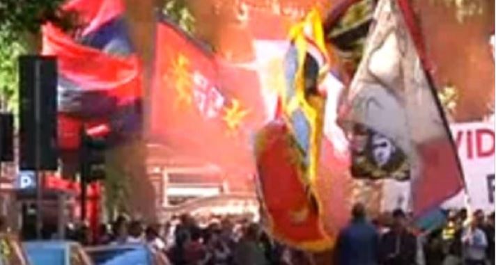 Genoa, col Ferraris a porte chiuse i titosi si radunano sulla piastra del Bisagno