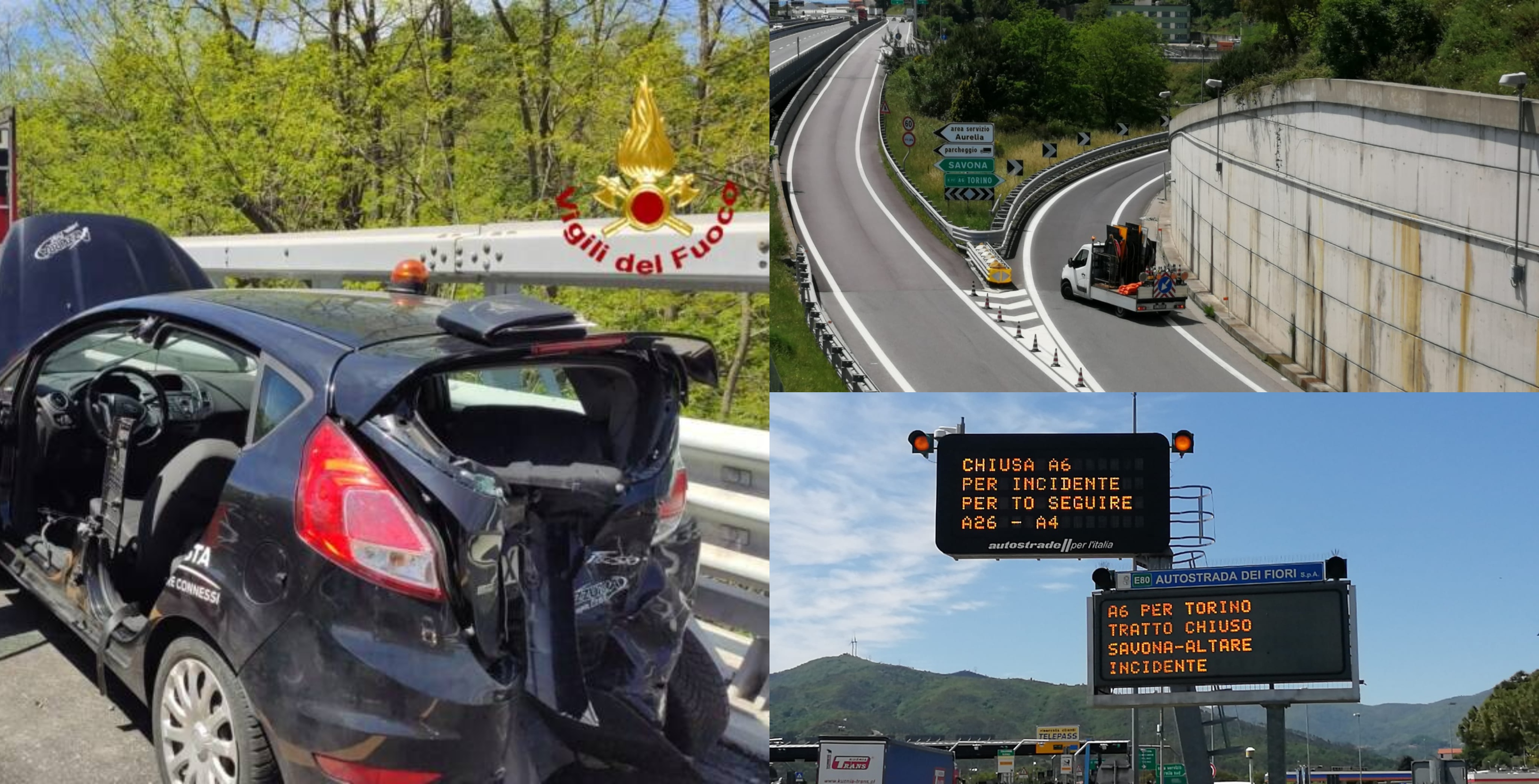 Incidente nel tratto dei cantieri, traffico bloccato sulla A6 in direzione Torino